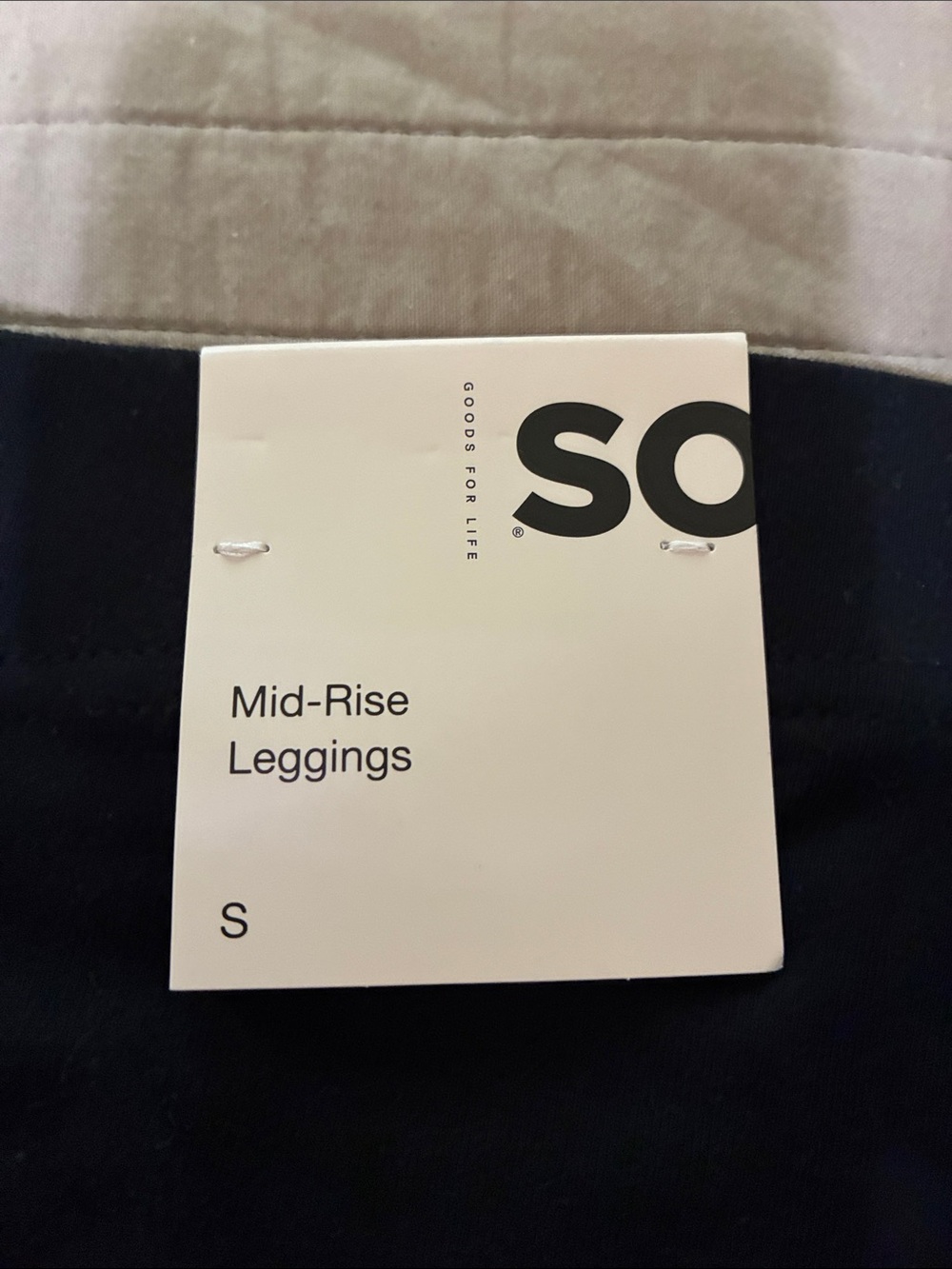 SO Black Mid-Rise Leggings with Branded Tag